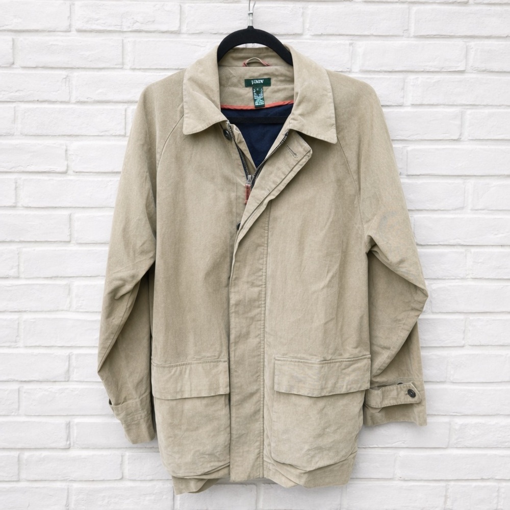 J Crew Men’s Barn Jacket Chore Coat Wool Lining Vintage Old Tan Womens Utility